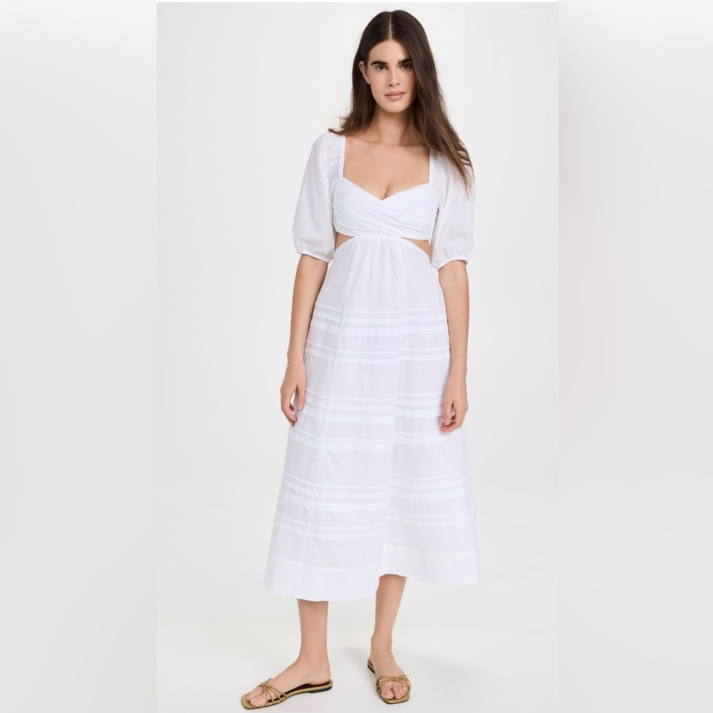 STAUD Carina Midi Dress • Size S • New with Tags